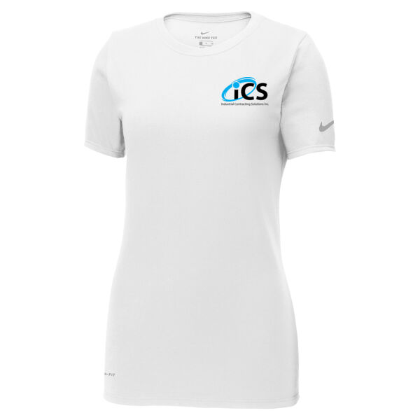 NIKE Ladies Dri-FIT Scoop Neck T-Shirt Thumbnail