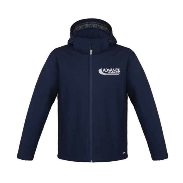 Embroidered Mens Insulated Softshell Jacket Detachable Hood Thumbnail