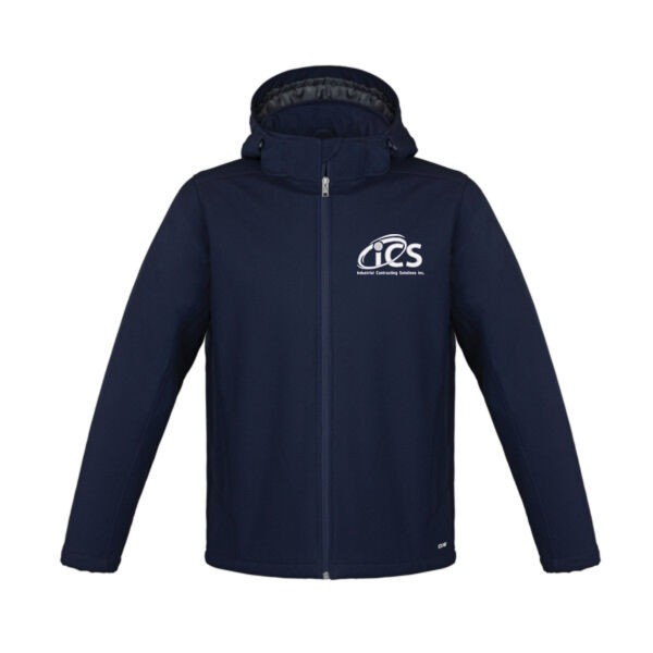 Embroidered Mens Insulated Softshell Jacket Detachable Hood Thumbnail