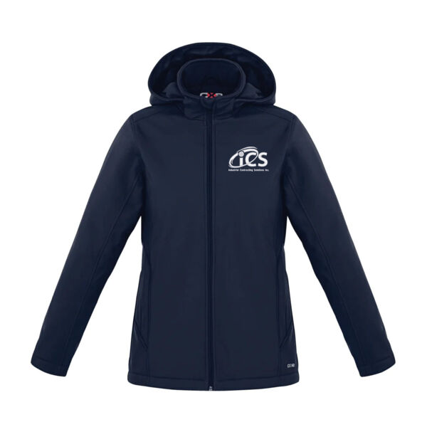 Embroidered Womens Insulated Softshell Jacket Detachable Hood Thumbnail