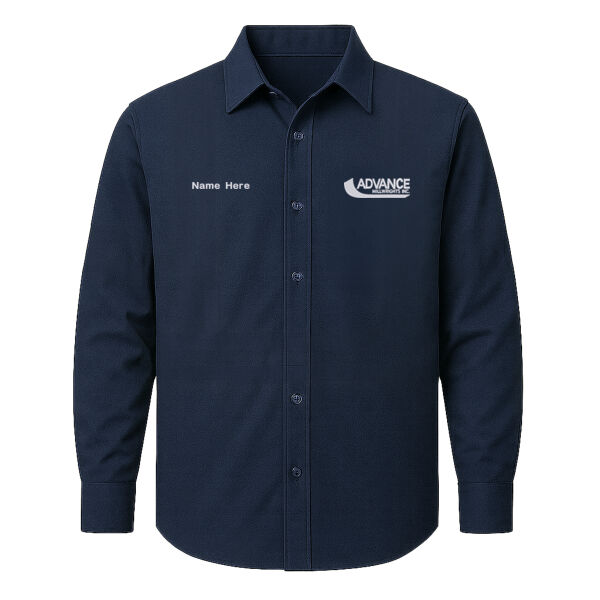 Embroidered 100% Cotton Collared Long Sleeve (Food Grade with Snaps) Thumbnail