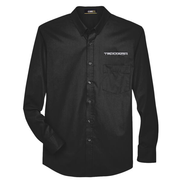 Embroidered Men's Operate Twill Dress Shirt Thumbnail