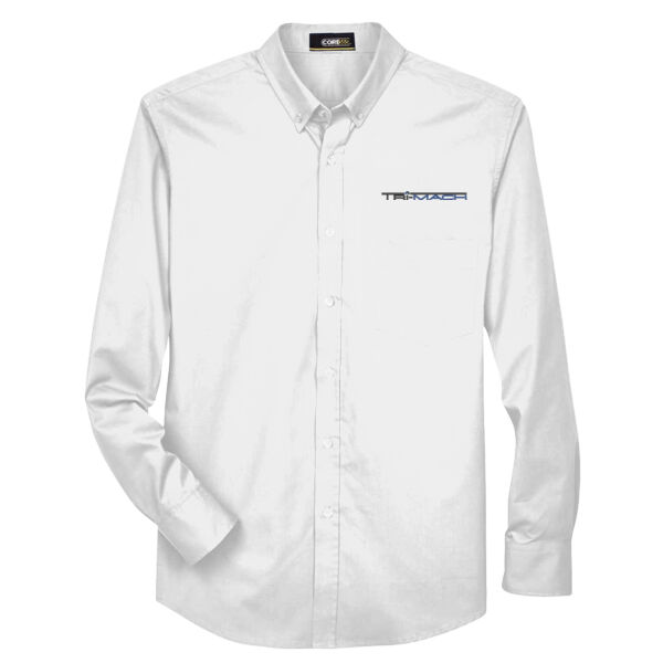 Embroidered Men's Operate Twill Dress Shirt Thumbnail