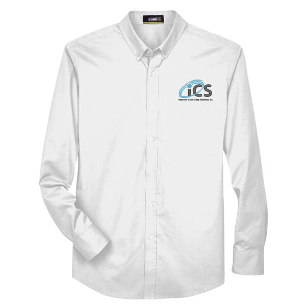 Embroidered Men's Operate Twill Dress Shirt Thumbnail
