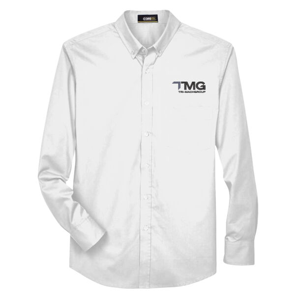 Embroidered Men's Operate Twill Dress Shirt Thumbnail